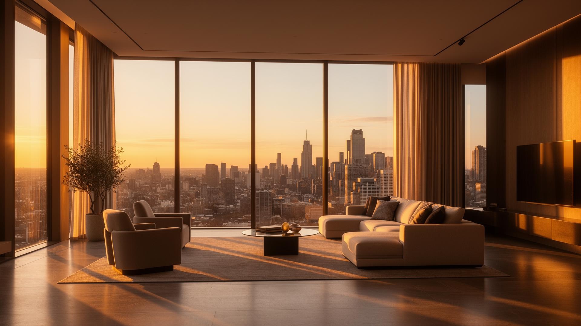 Apartamento de luxo com vista panorâmica para a cidade